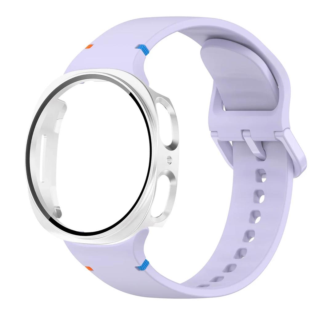 NEW Case+Silicone Strap For Samxung Galaxy Watch 8 40mm 44mm Smart Watch Bracelet Original WristBand PC Protector Watch8 Cover