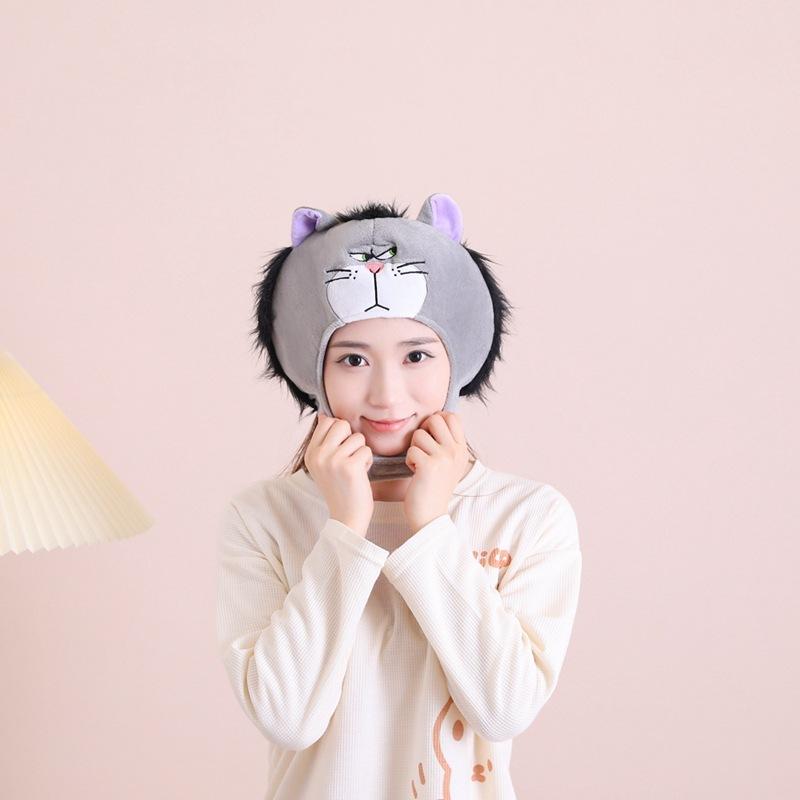 

Короткое выражение странная кошка шапка с капюшоном, плюшевый капюшон, реквизит для фото, мультяшный капюшон, реквизит для выступлений 29*29CM0.1kg