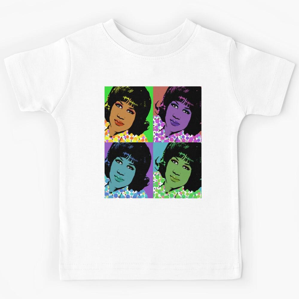 Aretha Franklin POP Collage #1 Kids T-Shirt 100
