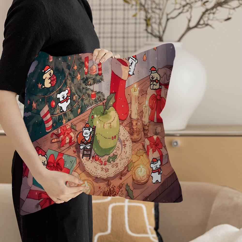 Cute Cartoon Puppy M-maltese Game Pillowcase Toon Gift Cushion Cover Bedroom Home Sofa Chair Seat Decor Pillow Case