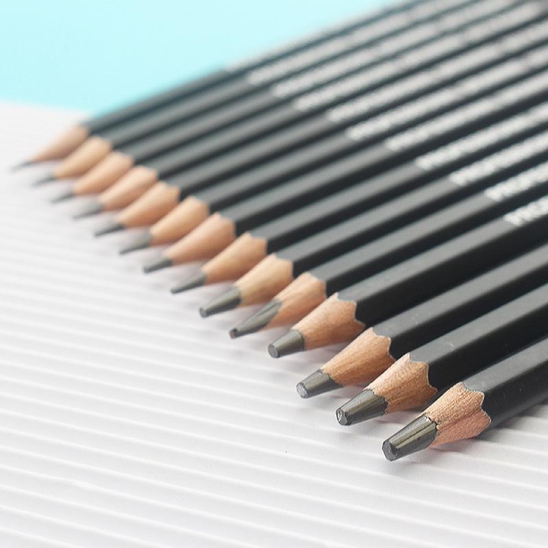 Casimir 14-Piece Sketch Pencil Set – Includes 14 Wooden Art Drawing Pencils Hongxing чёрный