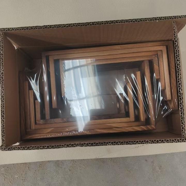 Estante de Exhibición de Madera de Múltiples Niveles para Pasteles, Figuras y Cosméticos