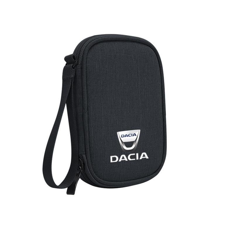 Car Cable Drive Earphone Charger Protable Storage Bag For New Dacia Duster Logan Sandero Jogger Spring Stepway Dokker Lodgy MCV
