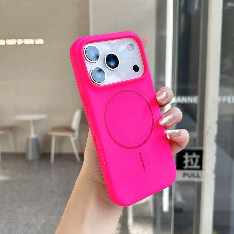 Soft Liquid Silicone Phone Case for Magsafe Mag Safe iPhone 17 Air 16 Pro Max 15 Plus 14 13 17Pro 16Pro 15Pro Magnetic Shockproof Back Phone Cover
