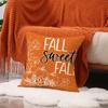 New Thanksgiving Pillow Cover Autumn Plaid Set Maple Leaf Print Cushion Indoor Versatile Sofa Cushion