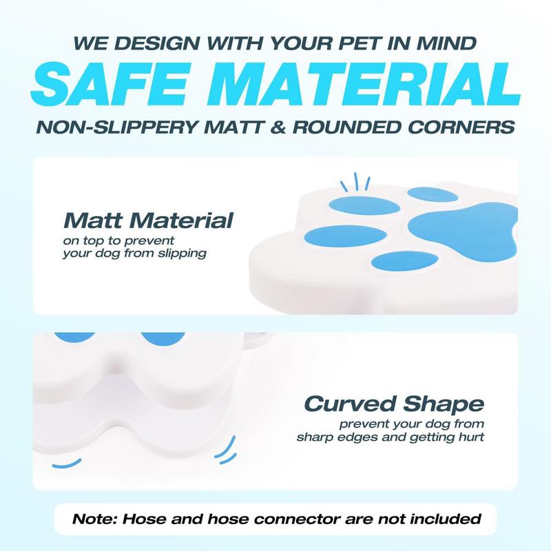 Pet Fountain Puppy Water Dispenser Step On Garden Drinker For Puppies Outdoor Paw Activated Pet Sprinkler Toy