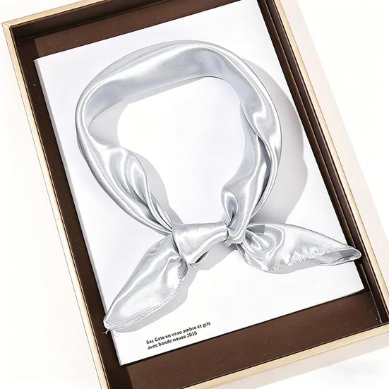 Silk Scarf Soft Breathable Smooth Satin Square Scarf Sun Protection Headscarf Headband Neck Wrap Lightweight Fashion Accessory