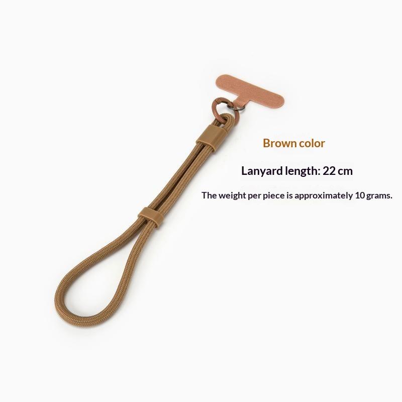 Short Polyester Phone Wrist Lanyards Scratch-Proof Multiple Candy Colors with Free Adhesive Pads for USB Drives Keys
