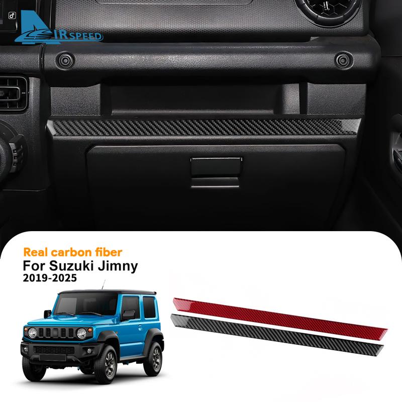 Real Soft Carbon Fiber Sticker For Suzuki Jimny 2024 2025 LHD RHD Car Passenger Strip Co-Pilot Decor