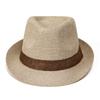 Men's Summer Straw Trilby Hat Sun Protection Lightweight Foldable for Beach Travel Outdoor Activities