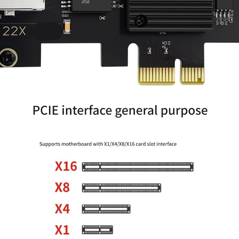 PCIe X1 Networking Adapter, 2.5Gb 2500Mbps Ethernet Card with I226 V Chip Fast Networking Card