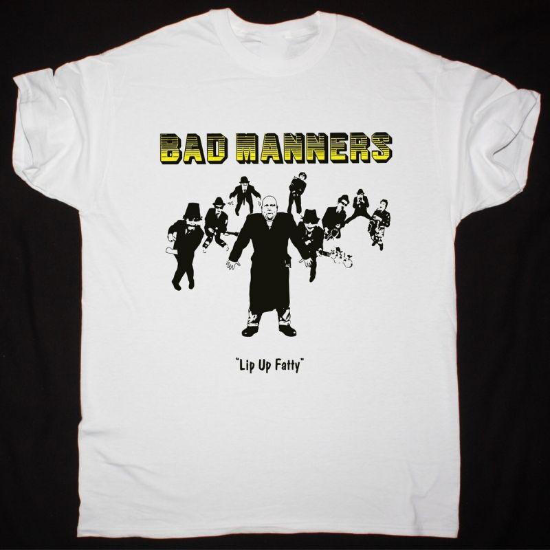 РАСПРОДАЖА Винтажная LIP UP FATTY От BAD MANNERS Группа Хлопок Белый Все Размеры Унисекс Рубашка Унисекс Футболка XL