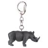 Mojo Animal Figure Keychain Rhino 387490