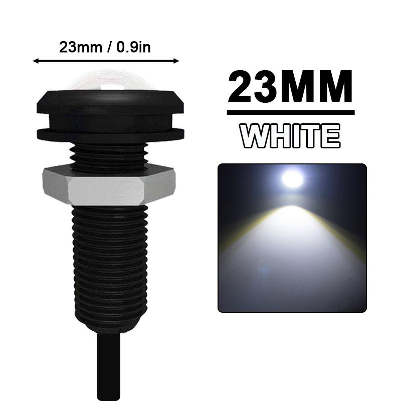 2/10 PCS 18MM/23MM Car Eagle Eye LED Light 12V Daytime Running Light DRL Auto Parking Singal Lapms For Motorcycle Car Red Yellow