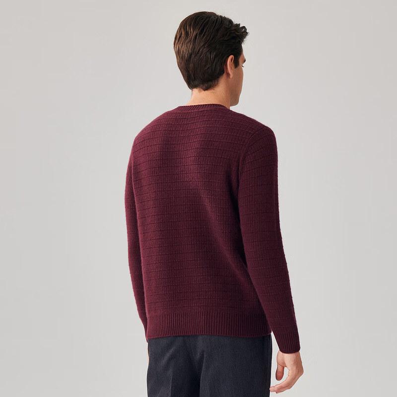 Zhaojun Men's 100% Cashmere Plaid Knit Pullover Sweater