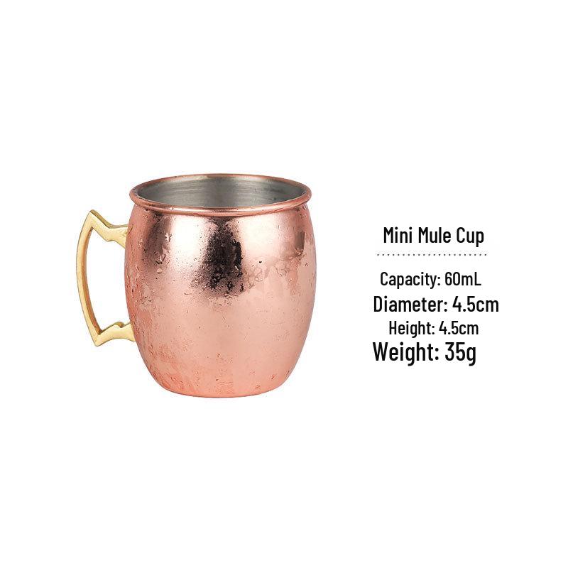 Gehämmerter Kupfer Moscow Mule Becher - Edelstahl Cocktail- & Weinglas