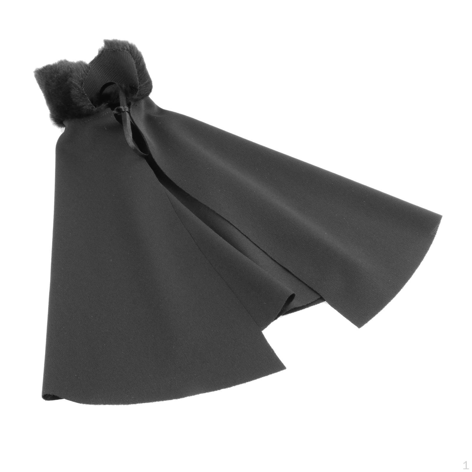 

1 / 6TH Scale Male Body Model Action Figure Coat, Cool Miniature Accessories Long Sleeve Black Fur 24cm