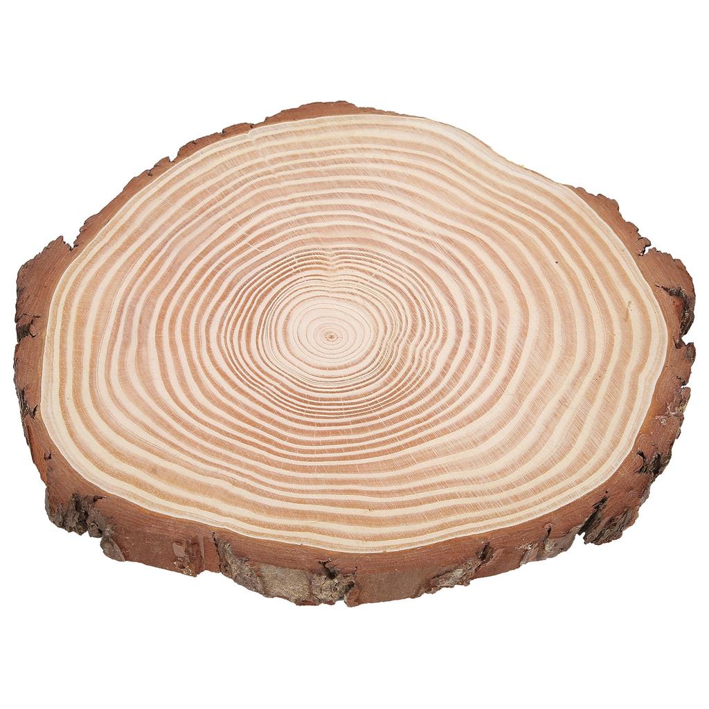 Natural Wood   Unfinished Wood Circles Ornaments Irregular Wood   with Bark