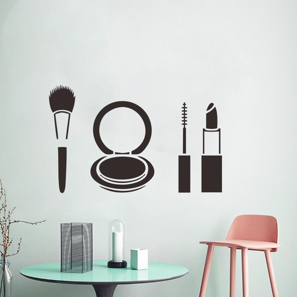 Wall Decor Sticker Decal Fashion Lipstick Makeup Girl Face Popular Woman 