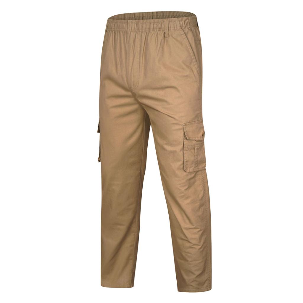 Men's Solid Color Thin Casual Pants Men's Workwear Large Size Casual Pants