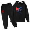 Roupas Infantis Inverno Primavera Moletons com Capuz Masculinos para Meninos (3-13 Anos)Conjuntos Esportivos de Anime Roupas Infantis Blusas+Calças