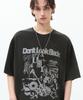 TRILLION Rock Punk Band Pigment Graphic Short Sleeve T-Shirt_4 Colors