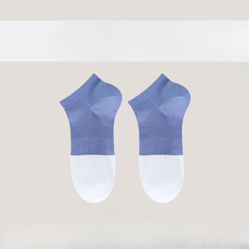 

Color-blocked Men s Short Socks, Pure Cotton Summer Breathable Mesh Moisture-wicking, Sweat-wicking and Odor-proof Men s Casual Socks 1 pair