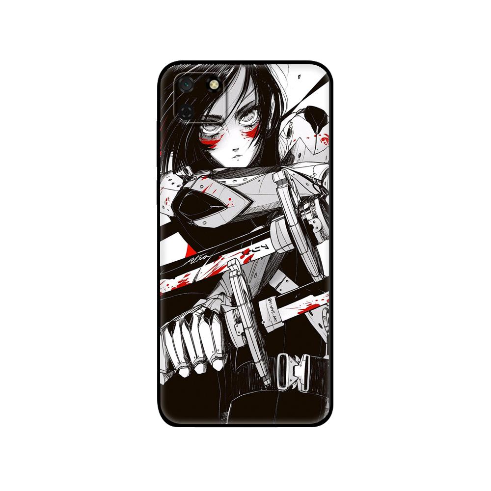 Černý TPU kryt pro Huawei Y9S Y6S Y8S Y5P Y7P Y8P Pouzdro pro Huawei Y5 lite Prime 2018 Y6 2019 Módní vintage umělecké dívčí vzor