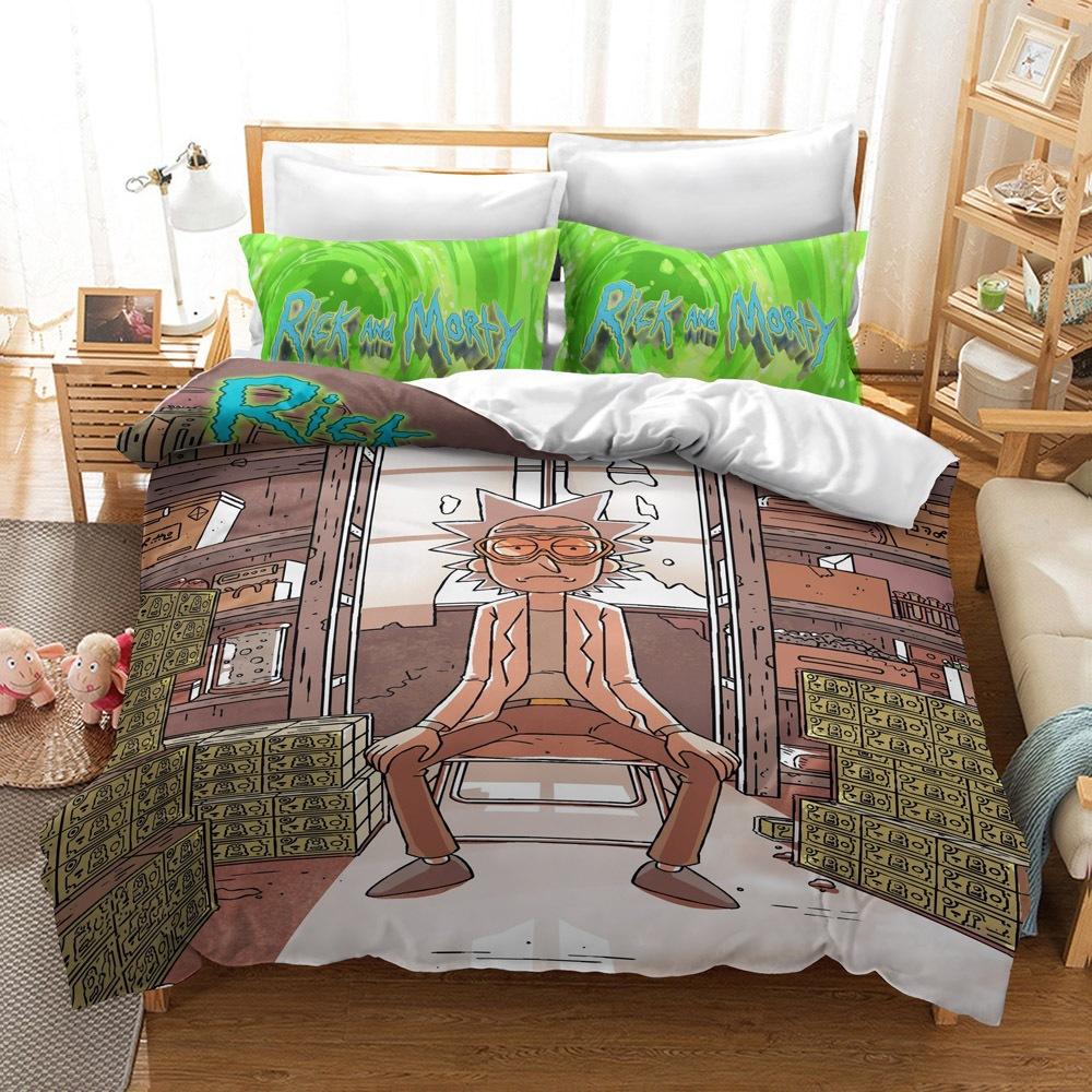 Bedding Kit Rick Morty Ii Series Size Three-Piece Quilt Cover