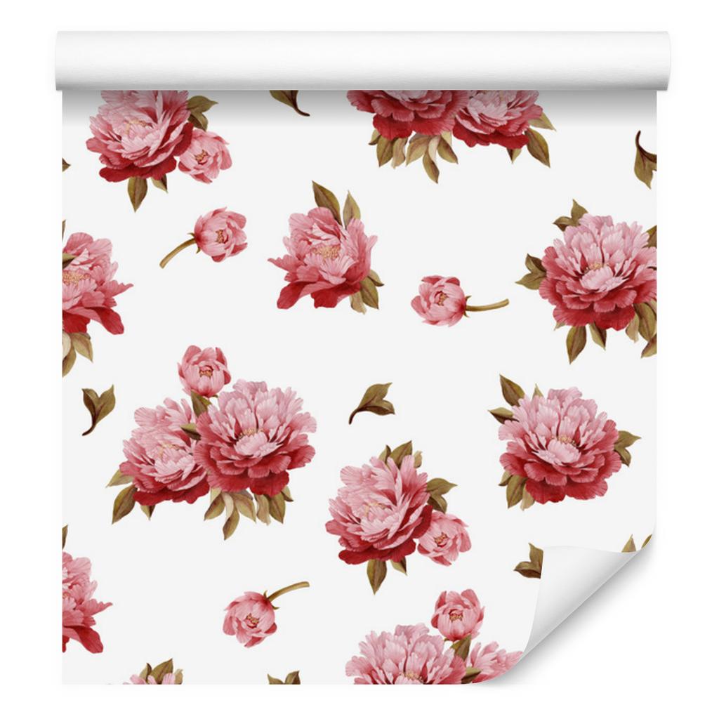 Colorful Peonies and Watercolor Wallpaper for Living Room and Bedroom 50x1000