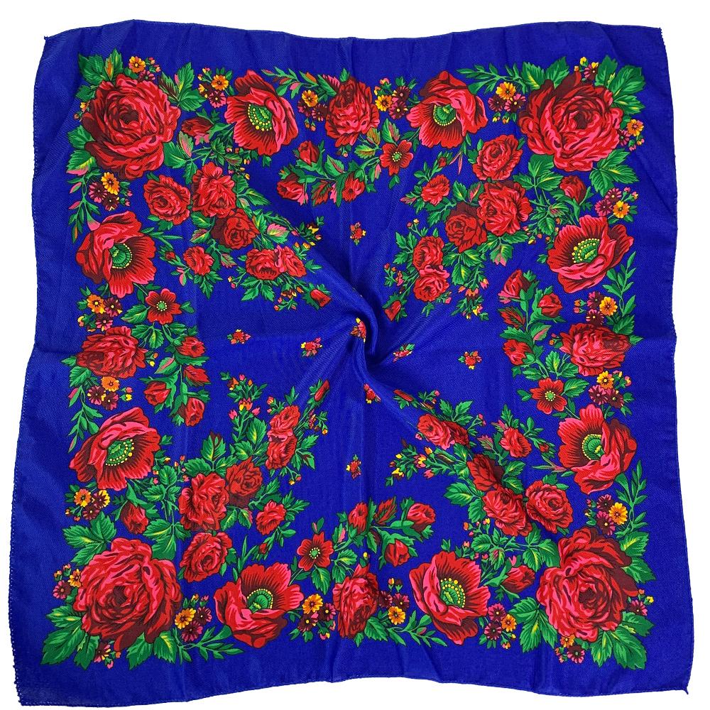 70*70Cm Russian Square Scarf Women Luxury Floral Print Bandana Lady Headband Scarves Babushka Handkerchief Head Wraps