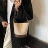 New Fashionable and Popular Bucket Bag Women's Urban Simple Commuting Versatile Handbag Lock Texture Shoulder Messenger Bag