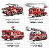 Simulation Stadt Feuerwehrmann Rettungstechnik Fahrzeug Beweglicher Baustein Feuerwehrauto Modellbausatz Kinder Zusammengebautes Spielzeug Geschenk
