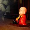 Tathagata Buddha Beating Wooden Fish Toys Decorative Desktop Buddha Statue  Decoration