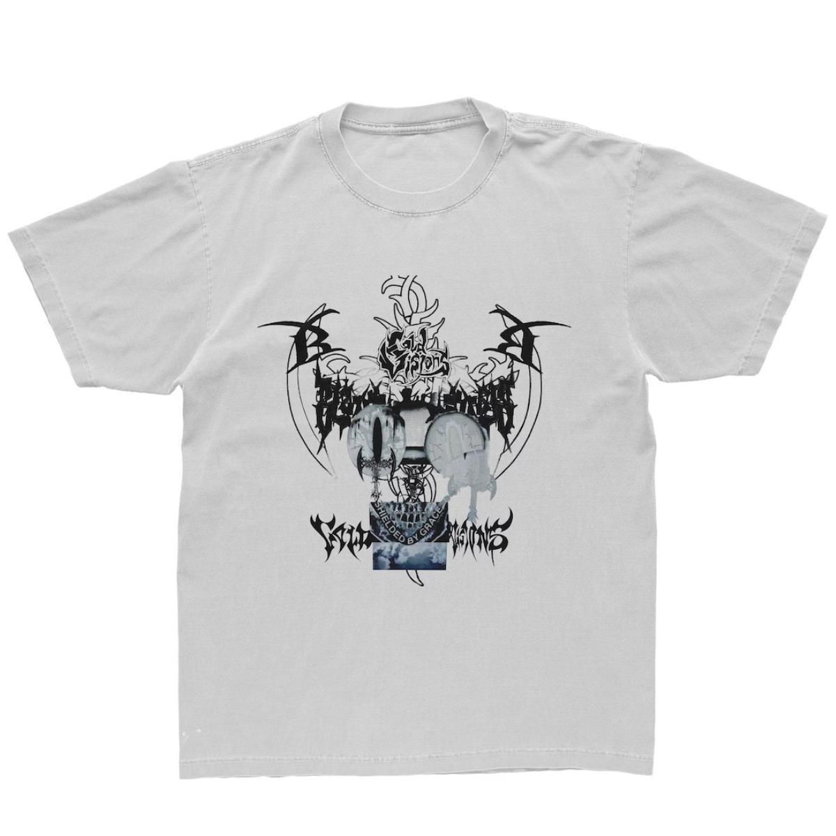 Bladee Cold Visions T-Shirt Gray Y2K Drain Gang Goth Aesthetic Streetwear Tee Unisex T-Shirt L