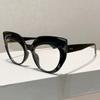 Retro UV400 Cateye Sunglasses Oversized Black Frame Women Summer Shades Female Fashion Glasses