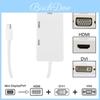 3-в-1 Адаптер Mini DP до HDMI, DVI, VGA з чіпсетом для Macbook Pro Air, Налаштування кількох моніторів