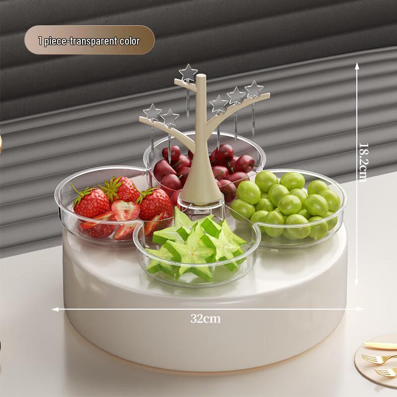 

4-Compartment Snack & Fruit Platter with Forks 1-pack