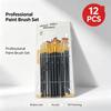 Foreign Trade Nylon Painting Brush Set - 10 Pieces, Red & Blue Handles, Flat Gouache & Oil Brushes