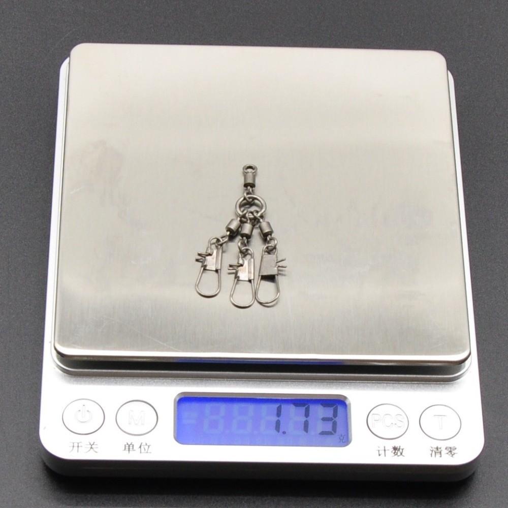 10pcs Heavy Duty Rolling Swivel Snap Stainless Steel Fishing Tackle Connector For Outdoor