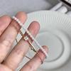 S925 Sterling Silver 18k Gold Plated Sugar Cube Bracelet with Zircon for Women