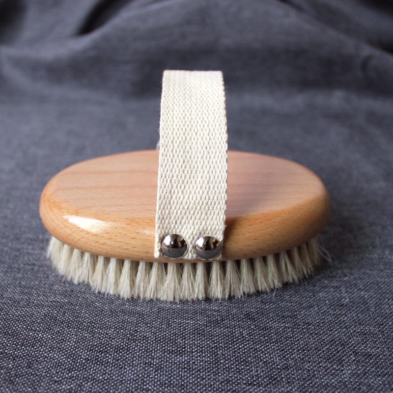 Beechwood Horsehair Soft Bristle Slimming Body Massage Brush