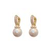 Elegant Micro-Inlaid Zircon Pearl Earrings - Exquisite, Fashionable, and Versatile Light Luxury Accessories