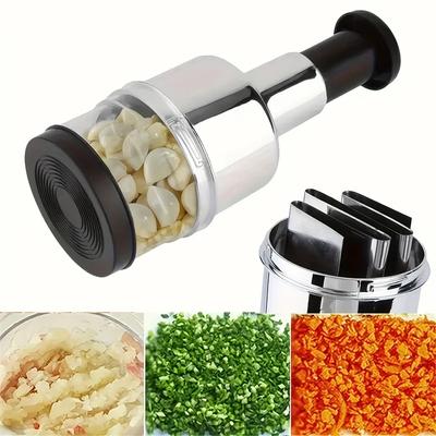 Unelte Manuale de Bucătărie Presă Verticală de Mână Tăietor de Usturoi Tocător Tăietor de Ceapă Nuci Tocător de Legume Alimente cu Recipient de Depozitare