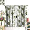 Sage Green Modern Curta,Abstract Geometric Art Pattern Drapes Window 2 Panel Rod Pocket Curtain For Bedroom Living Room Decor