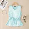ZANZEA Women Summer V-neck Casual Sleeveless Satin Tank Tops