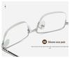 Chic Women's Metal Half-Frame Reading Glasses, HD Eye Protection, Blue Light Blocking, Unisex, Youthful Style