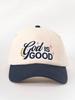 Embroidered God Is Good Colorblock Baseball Cap Adjustable Sun Protection Casual Hat Spring Autumn Travel Festival