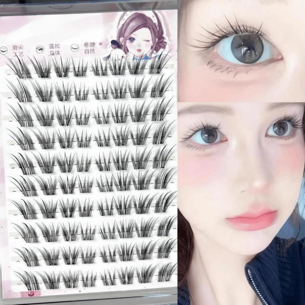 New Chinese style False Eyelashes Full Strip Fake Eyelash 3D Faux Mink Lash  Eye Lash Extension