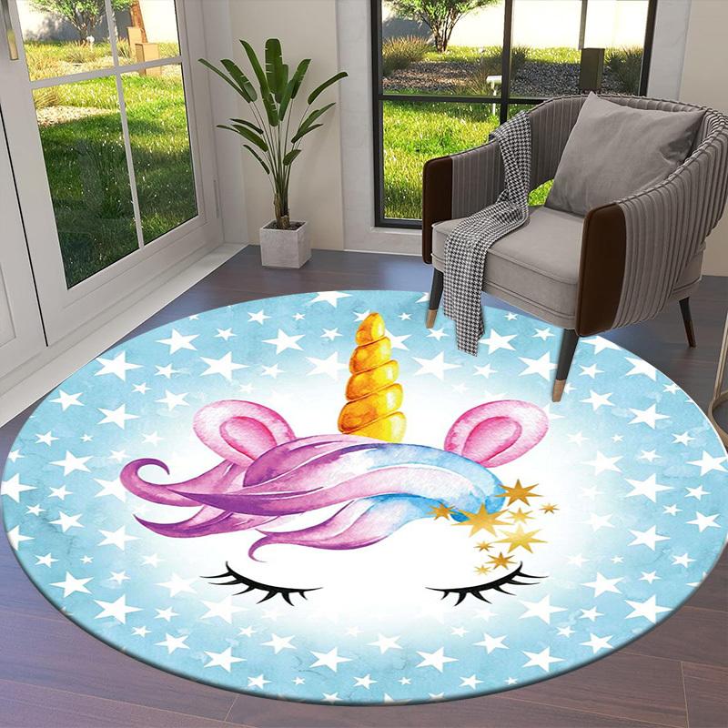 1pc Office Carpet Chair Mats Unicorn Stars Fantasy Art Print Perfect for Decorating Office Chairs, Living Rooms, Or Bedrooms